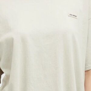 Joah Brown Oversized Tee Beige Color Sz  OS 100% Cotton Great made USA